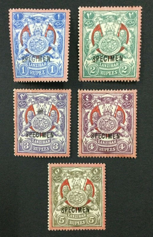 MOMEN: ZANZIBAR STAMPS SG #220s-224s 1904 MINT OG H #191796-705