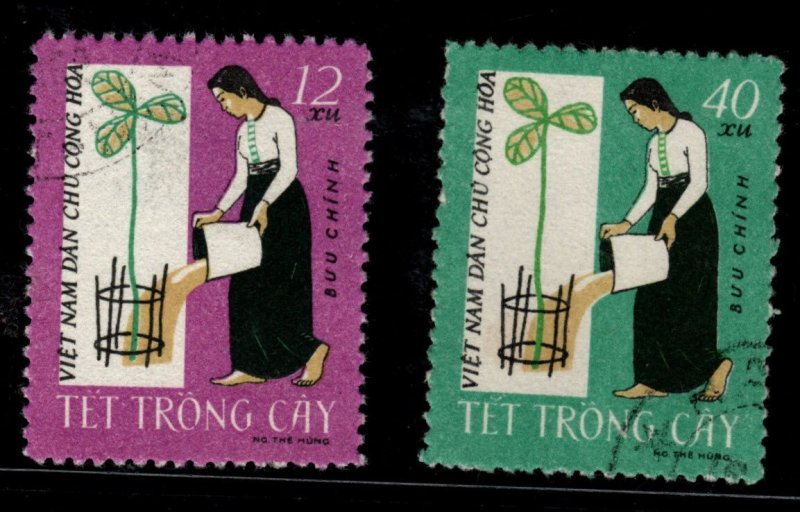 North Viet Nam Scott 188-189 Used 1962 Tet Tree Festival set