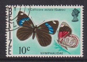 Belize   #351  cancelled   1974  butterflies   10c