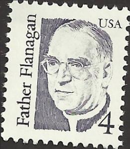 # 2171a MINT NEVER HINGED GRAYISH VIOLET FATHER FLANAGAN