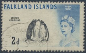 Falklands   SG 195a  SC# 130 *  Used   Birds  see details & scans