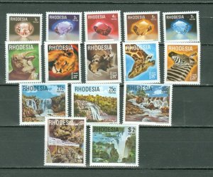 RHODESIA 1978 DIAMONDS-ANIMALS-LANDSCAPES #393-407..SET MNH...$7.10