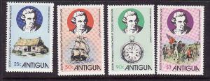 Antigua-SC#547-50-unused NH set Capt. Cook 1979-