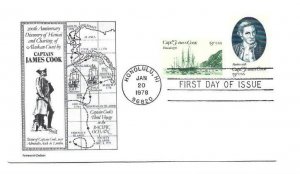 1732-33 James Cook on one Aristocrst Cachets, FDC Honolulu, HI