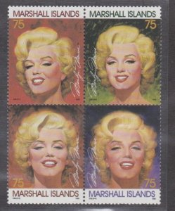 Marshall Islands # 592, Marilyn Monroe, Mint NH, 1/2 Cat.