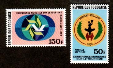 Togo # 1091-1092 Mint NH Tourism!