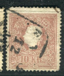 AUSTRIA; 1858 classic F. Joseph issue fine used Shade of 10k. value,