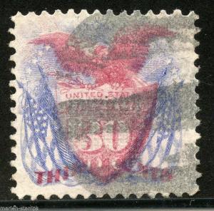 UNITED STATES 30c 1869 PICTORIAL SCOTT#121 USED AS SHOWN