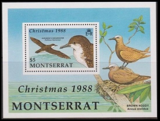 1988 Montserrat 734/B50 Christmas / Birds of Montserrat