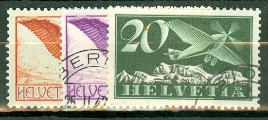 PT: Switzerland C3-5, 9 (2, shades), 10, 12 used; C6-8, 11 mint CV $121.50