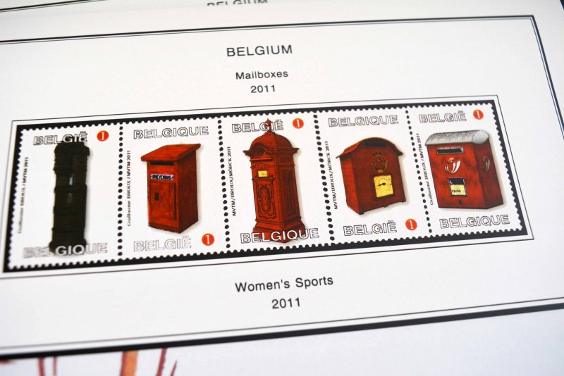 COLOR PRINTED BELGIUM 2011-2020 STAMP ALBUM PAGES (145 illustrated pages)