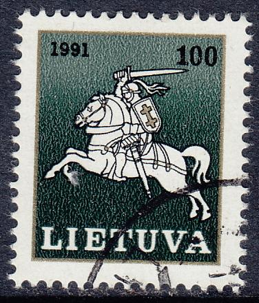 Lithuania - 1991 - Scott #415 - used - White Knight