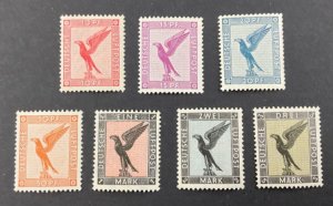 Germany C28-C34, 1926-7 set of 7 of 8 (no C27) Airmail stamps, F/VF & MNH