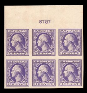 MOMEN: US STAMPS #535 PLATE BLOCK OF 6 MINT OG NH VF/XF LOT #89295-1