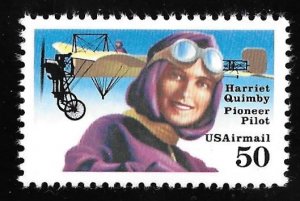 C128B 50 cents Harriet Quimby, Stamp mint OG NH EGRADED VF-XF 86