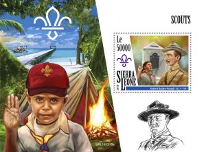 SIERRA LEONE - 2019 - Scouts - Perf Souv Sheet - Mint Never Hinged