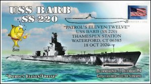 20-290, 2020, USS Barb, Event Cover, Pictorial Postmark, SS-220, Waterford CT