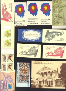 AUSTRALIA 1960-80s COLLECTION OF 16 FULL BOOKLETS ALL MINT DIFFERENT
