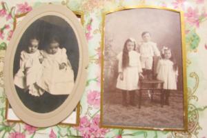 US Black & White Family Photo Album Turn of the Century