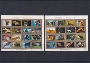 Umm Al Qiwain Different Animals tigers Etc Stamps Sheets Ref 24870