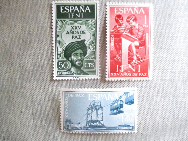 Ifni, Scott# 125-127,MNH