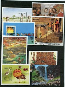 Lesotho #659//795 (LE067) (15) S/S's 1988-1990, M, NH, VF, CV$102.00