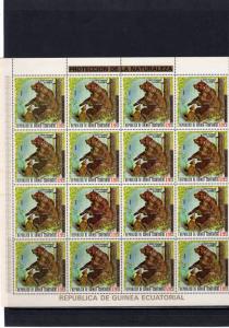 Equatorial Guinea 1976 Mi#886/892 EUROPEAN ENDANGERED SPECIES 7 Mini-Sheetlets