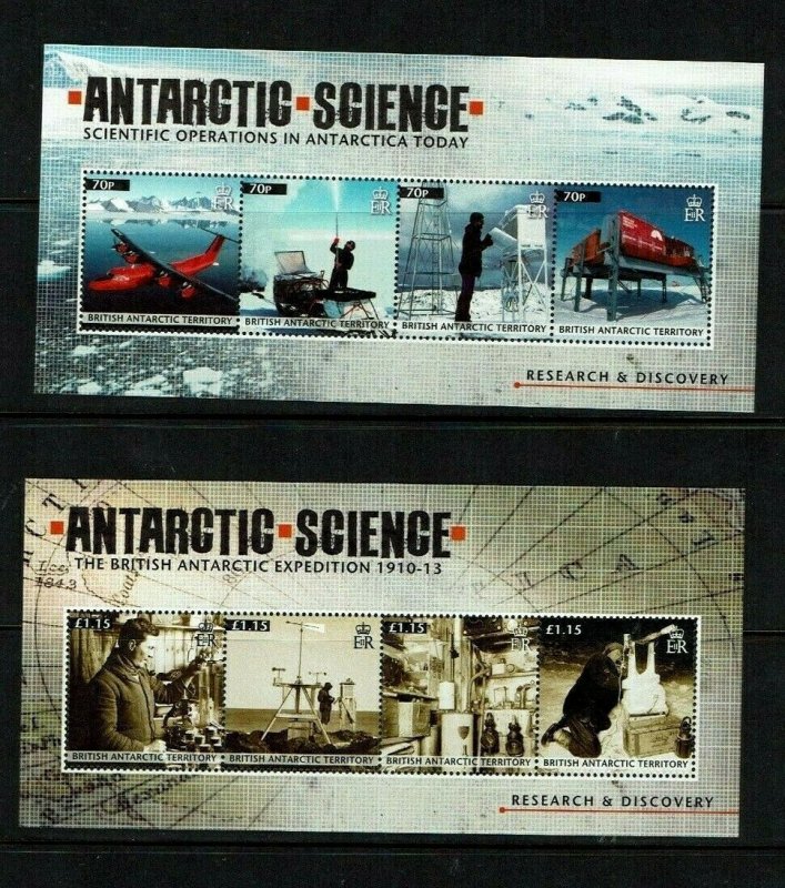 British Antarctic Territory: 2011 Antarctic Science 3 M/sheets MNH