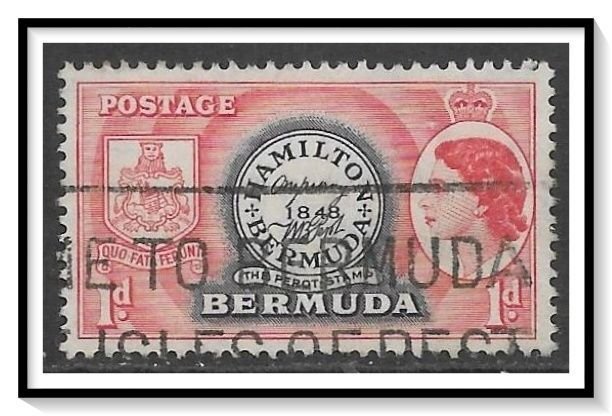 Bermuda #144 QE II & Perot Stamp Used