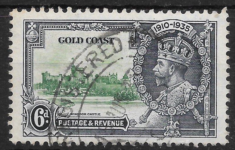 GOLD COAST SG115 1935 SILVER JUBILEE 6d USED