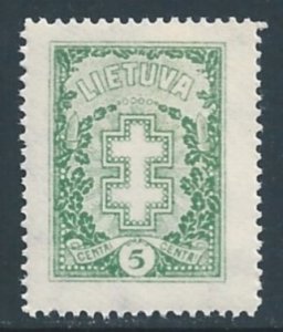 Lithuania #212 NH 5c Double-Barred Cross
