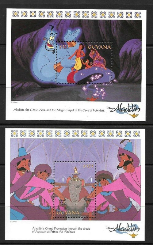 1993   GUYANA  -  SG.  MS 3809  SET OF 4  -  DISNEY - ALADDIN  -  MNH