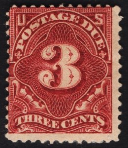 US# J33 3c Deep Claret Postage Due MINT Hinged SCV $200