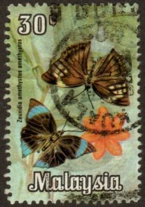 Malaysia 67 - Used - 30c Saturn Butterfly (1970)