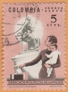 AIRMAIL STAMP FROM COLOMBIA 1963. SCOTT # C448. USED. # 2