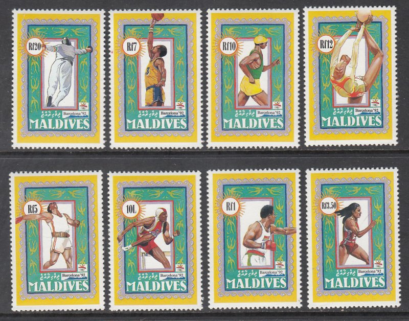 Maldive Islands 1712-1719 Summer Olympics MNH VF