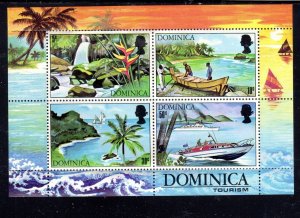 DOMINICA #319a 1971 TOURIST PUBLICITY MINT VF NH O.G S/S4