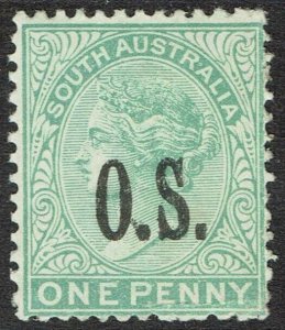 SOUTH AUSTRALIA 1891 QV OS 1D PERF 13