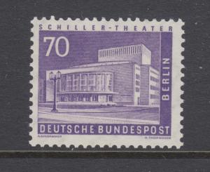 Germany, Berlin 9N134 MNH. 1956 70pf violet Schiller Theater