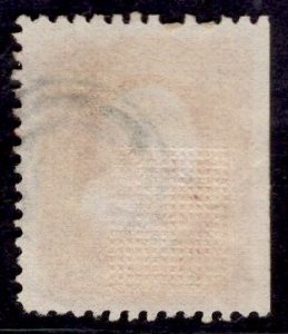 E Grill US Stamp #88 3c Rose Washington E Grill USED SCV $30