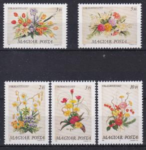 Hungary 3173-77 MNH 1989 Flower Arrangements