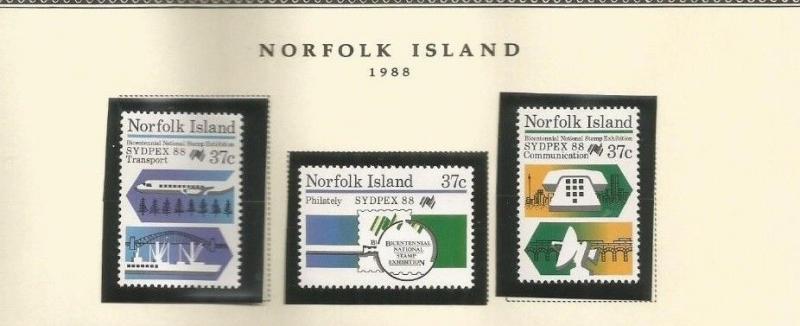 NORFOLK ISLAND SCOTT 437-9 MNH 