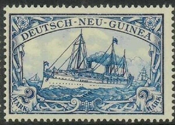 1900-01 2M NEW GUINEA, GERMAN COLONIES, KAISER’S YACHT, GERMANY (MI. 17) 