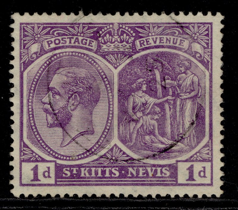 ST KITTS-NEVIS GV SG39, 1d deep violet, FINE USED.