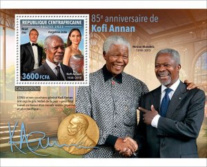 C A R - 2023 - Kofi Annan - Perf Souv Sheet - Mint Never Hinged