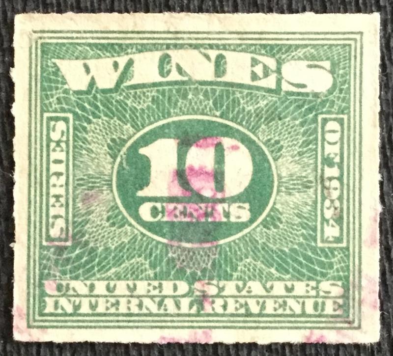 US #RE95 Used Single w/PM Wines SCV $.70