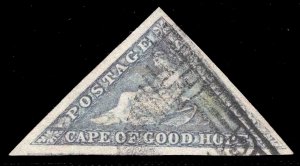 MOMEN: CAPE OF GOOD HOPE SG #7 1858 USED XF LOT #65859