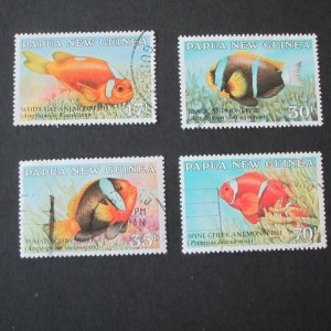Papua New Guinea Sc 659-662 Fish set FU
