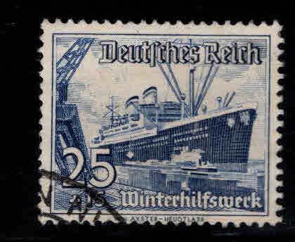 Germany Scott B114 Used semi-postal Ship stamp