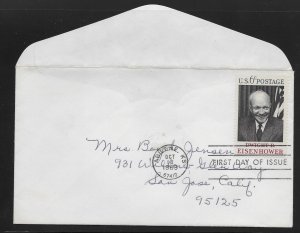 US #1383 6c FDC Dwight D Eisenhower